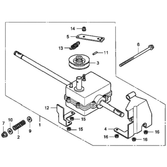 Transmission for Honda HRG536C1 - SDT/A Lawnmower