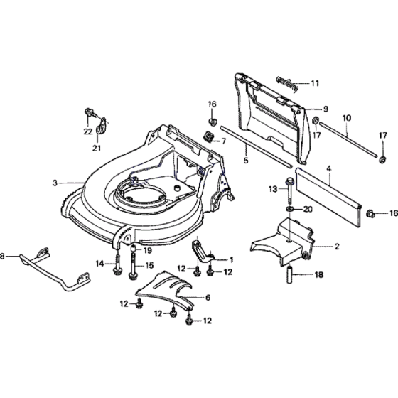 Cutter Housing Assembly for Honda HRH536 Pro Lawnmower