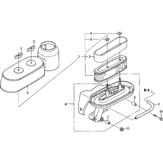 Air Cleaner Assembly for Honda HRH536 Pro Lawnmower