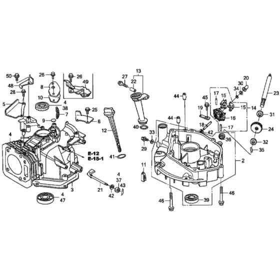 Cylinder Barrell/Oil Pan for Honda HRH536 - HXE Lawn Mower