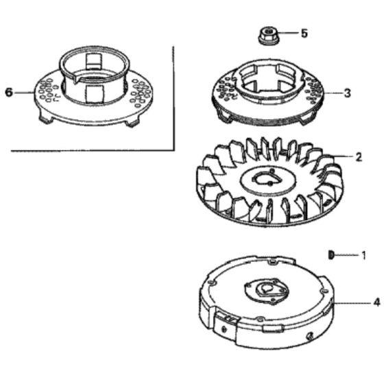 Flywheel for Honda HRH536K1 - HXE Lawn Mower