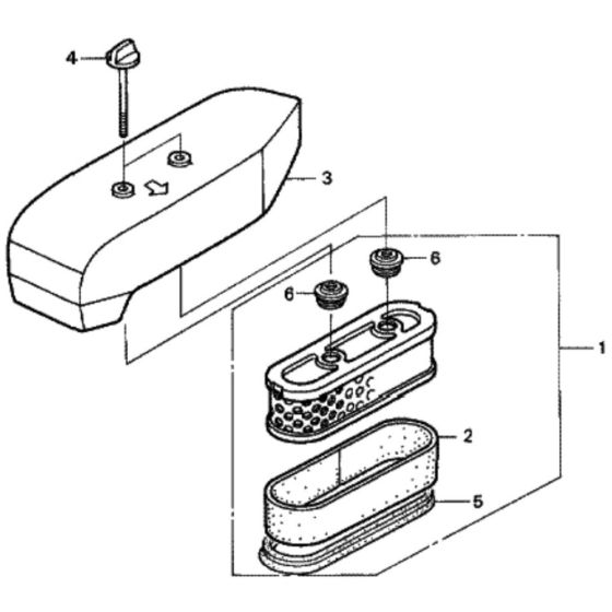 Air Cleaner for Honda HRH536K1 - HXE Lawn Mower