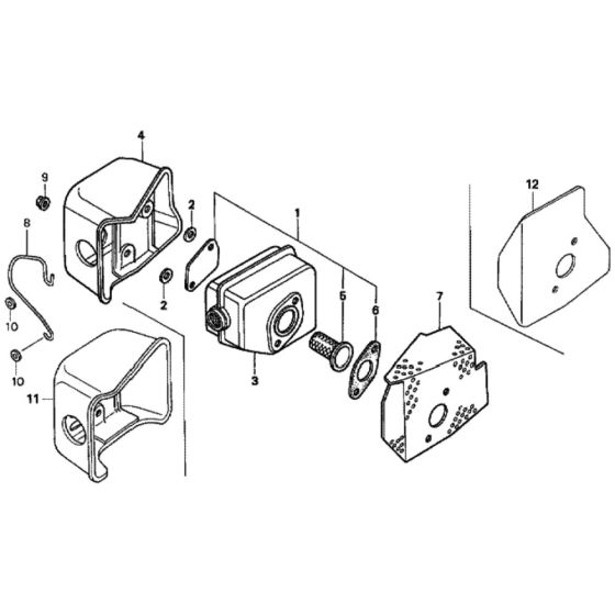 Muffler for Honda HRH536K1 - HXE Lawn Mower