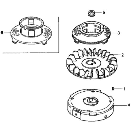 Flywheel for Honda HRH536K1 - QXE Lawn Mower