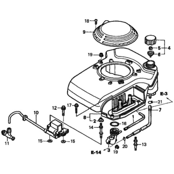 Fan Cover for Honda HRH536K1 - QXE Lawn Mower