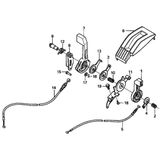 Throttle Lever for Honda HRH536K2 - HXE Lawn Mower