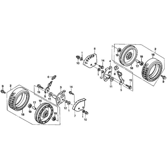 Front Wheel for Honda HRH536K2 - HXE Lawn Mower