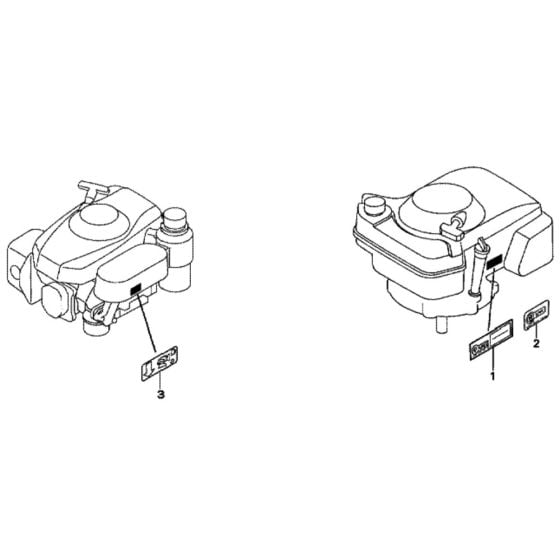 Label for Honda HRH536K2 - QXE Lawn Mower