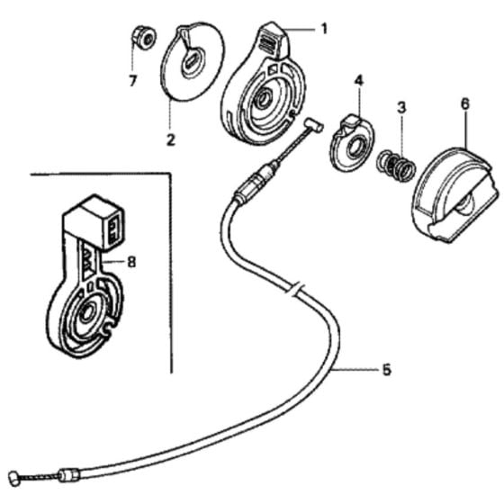 Throttle Lever for Honda HRH536K2 - QXE Lawn Mower