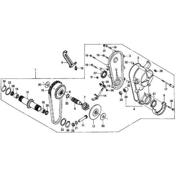 Transmission for Honda HRH536K2 - QXE Lawn Mower