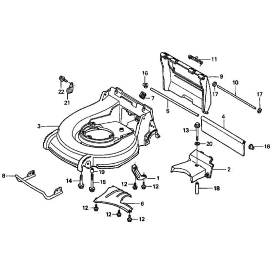 Cutter Housing for Honda HRH536K2 - QXE Lawn Mower