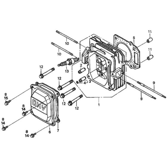 Cylinder Head for Honda HRH536K3 - HXE Lawn Mower