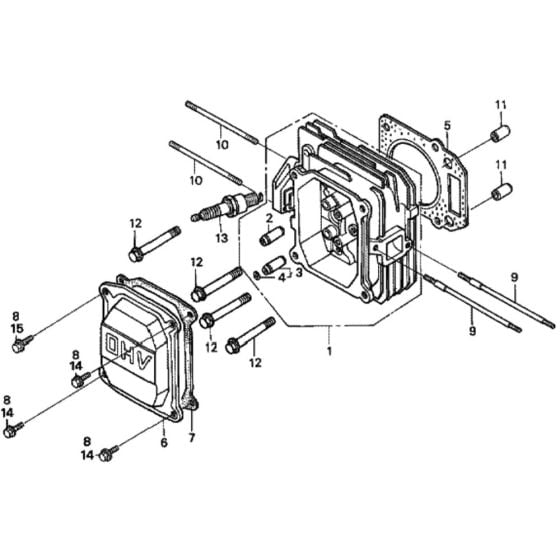 Cylinder Head for Honda HRH536K3 - QXE Lawn Mower