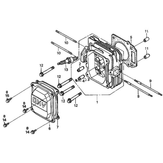 Cylinder Head for Honda HRH536K4 - HXEH Lawn Mower