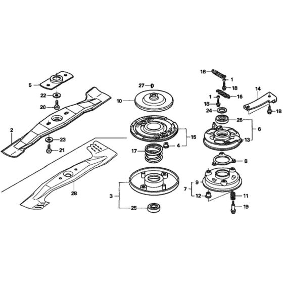 Rotary Blade for Honda HRH536K4 - QXEH Lawn Mower