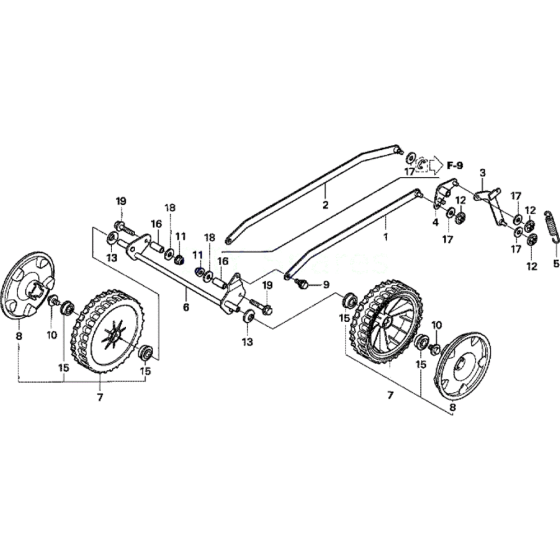 Wheel Front Assembly for Honda HRX426-SX Lawn Mowers