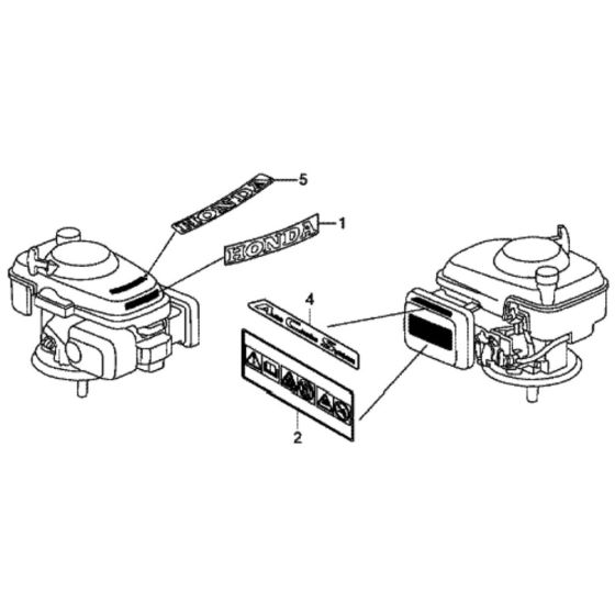 Label for Honda HRX426C - PDE Lawn Mower