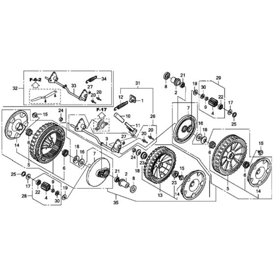 Rear Wheel for Honda HRX426C - PDE Lawn Mower