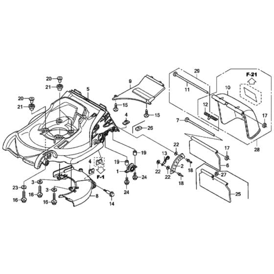 Cutter Housing for Honda HRX426C - PDE Lawn Mower