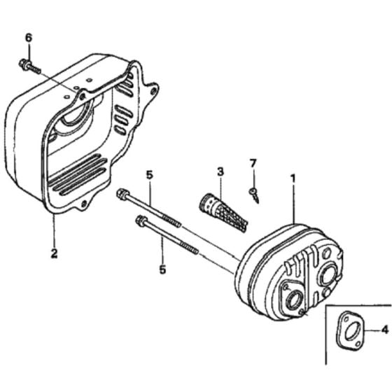 Muffler for Honda HRX426C - PXE Lawn Mower