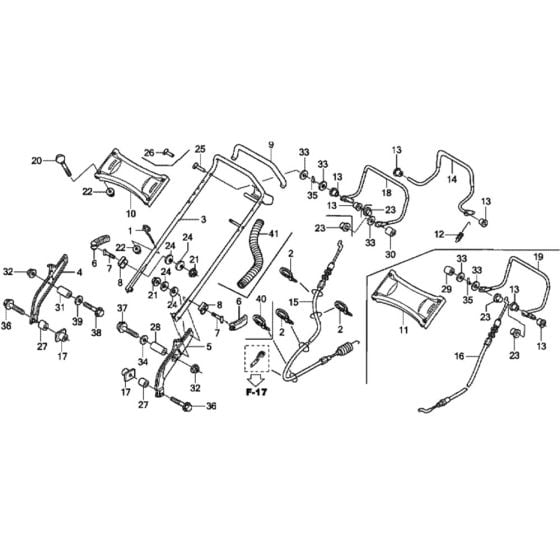 Handle Pipe for Honda HRX426C - PXE Lawn Mower