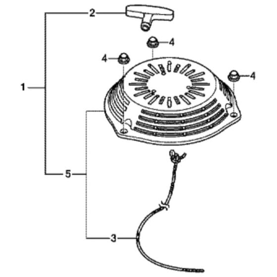 Recoil Starter for Honda HRX426C - PXE Lawn Mower