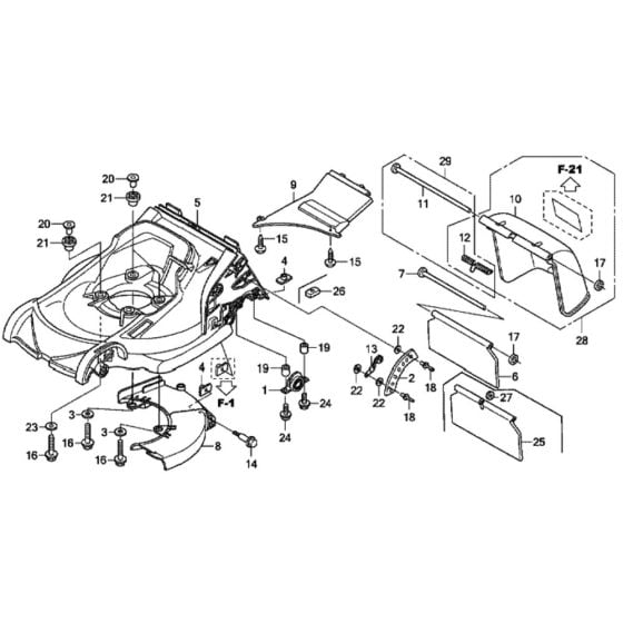 Cutter Housing for Honda HRX426C - SDE Lawn Mower