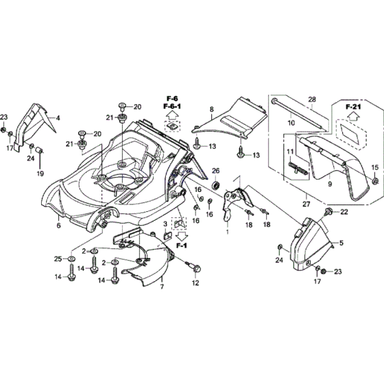 Cutter Housing Assembly for Honda HRX426 QX Lawn Mowers