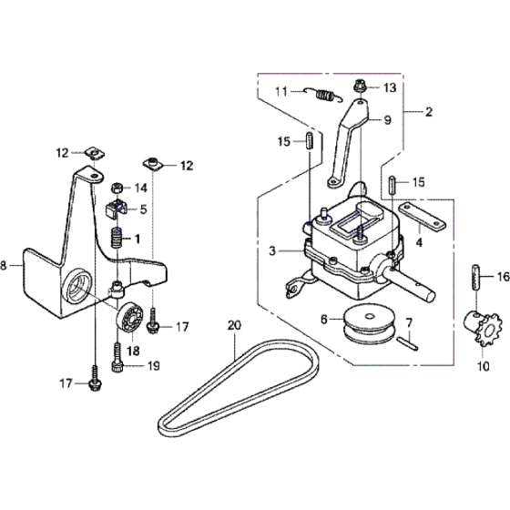 Transmission Assembly for Honda HRX426 QX Lawn Mowers