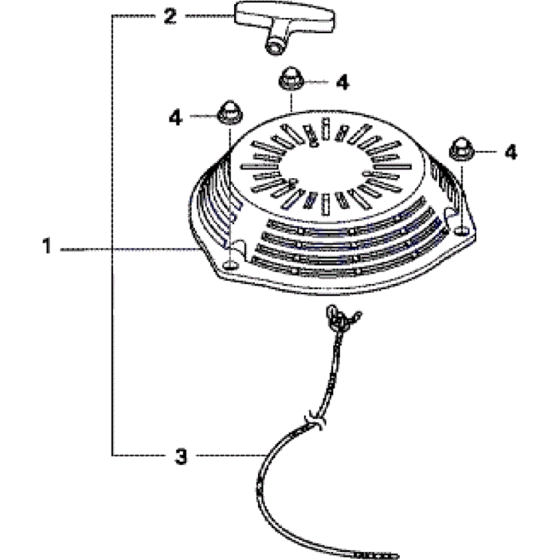 Recoil Starter Assembly for Honda HRX426 RXE Lawn Mowers