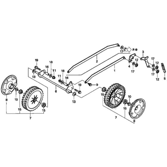 Front Wheel for Honda HRX476C - PXE Lawn Mower