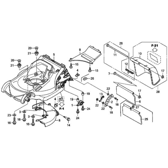 Cutter Housing for Honda HRX476C - PXE Lawn Mower