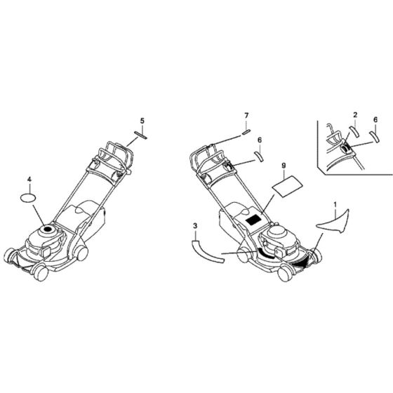 Label for Honda HRX476C - PXE Lawn Mower