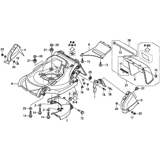 Cutter Housing for Honda HRX476C - QXE Lawn Mower