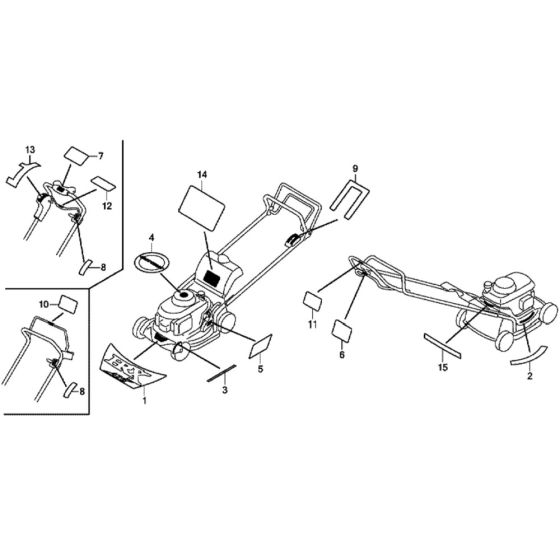 Label for Honda HRX476C1 - HYEE Lawn Mower