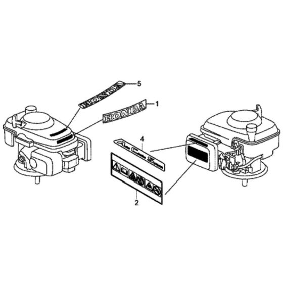 Label for Honda HRX476C1 - VYEE Lawn Mower