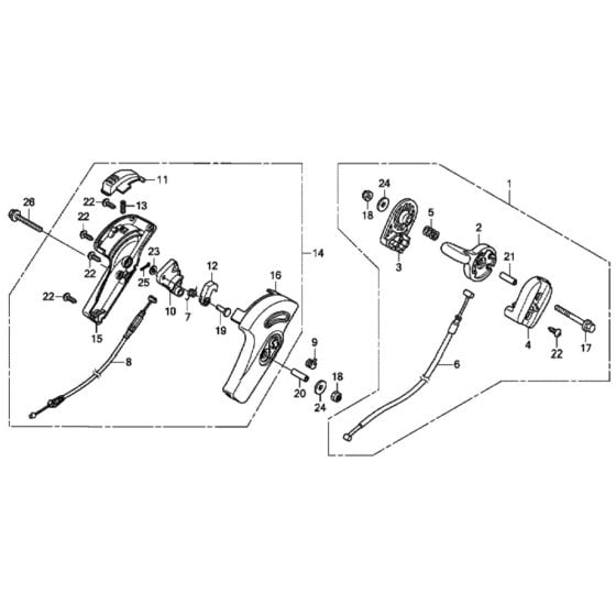 Throttle Lever for Honda HRX476C1 - VYEE Lawn Mower