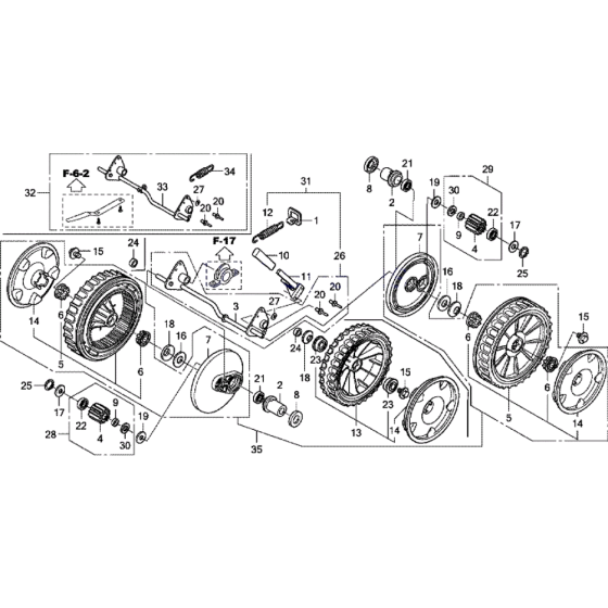 Wheel - Rear Assembly for Honda HRX476 SX Lawn Mowers