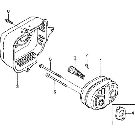 Muffler Assembly for Honda HRX476 SX Lawn Mowers