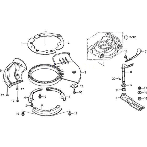 Shutter Assembly for Honda HRX537-C2-HYE Lawn Mowers