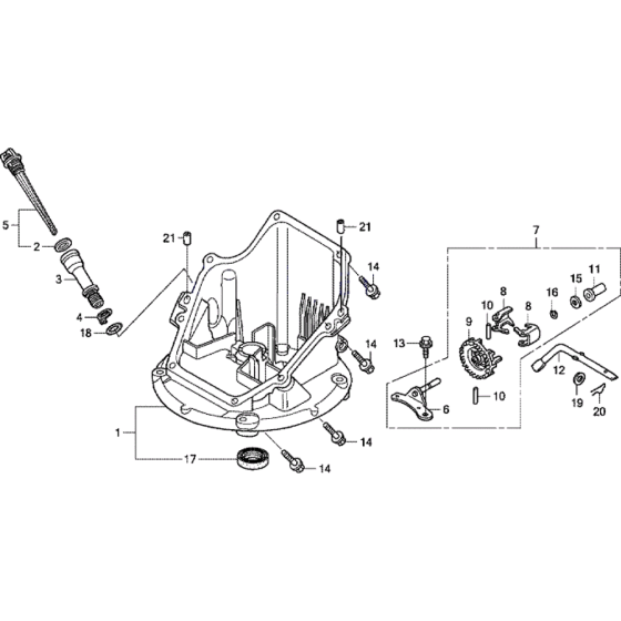 Oil Pan Sump Assembly for Honda HRX537-C2-HYE Lawn Mowers