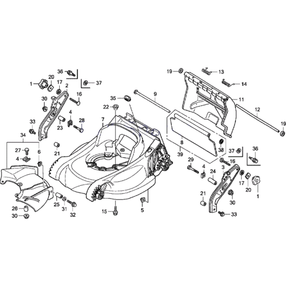 Cutter Housing Assembly for Honda HRX537-C2-HYE Lawn Mowers