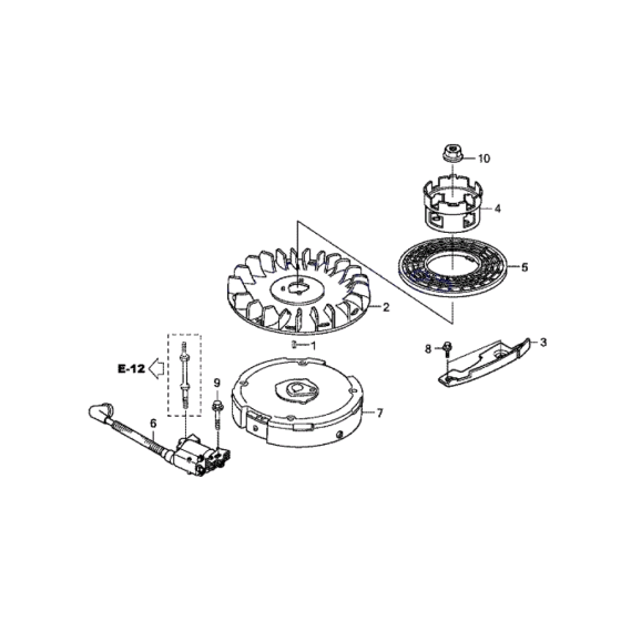 Flywheel & Ignition Assembly for Honda HRX537-C2-HYE Lawn Mowers