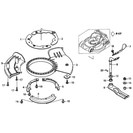 Shutter for Honda HRX537C - HME Lawn Mower