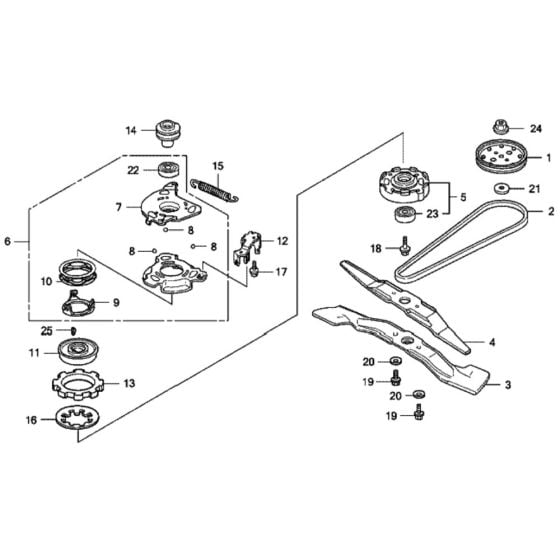 Rotary Blade for Honda HRX537C - HME Lawn Mower