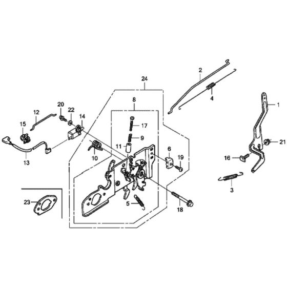 Contol for Honda HRX537C - TDE Lawn Mower