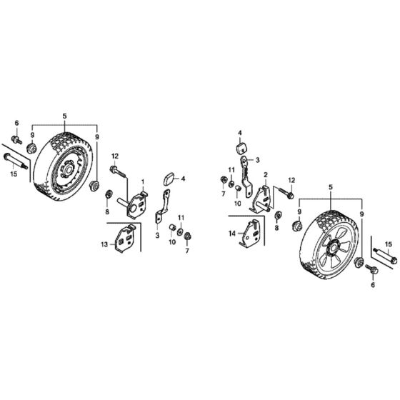 Front Wheel for Honda HRX537C - TDE Lawn Mower