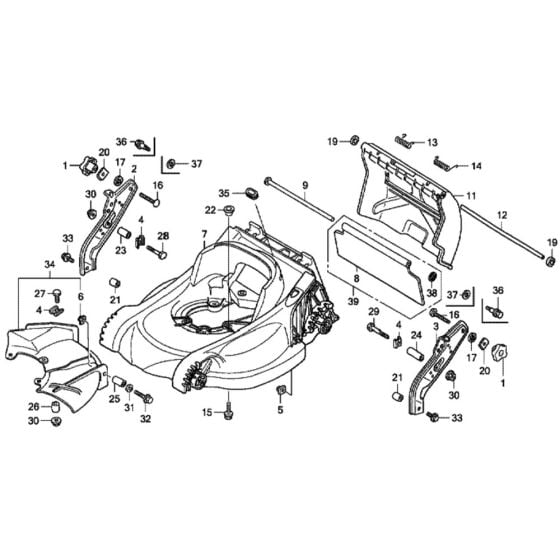 Cutter Housing for Honda HRX537C - TDE Lawn Mower