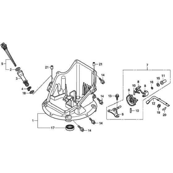 Oil Pan for Honda HRX537C1 - HMEA Lawn Mower