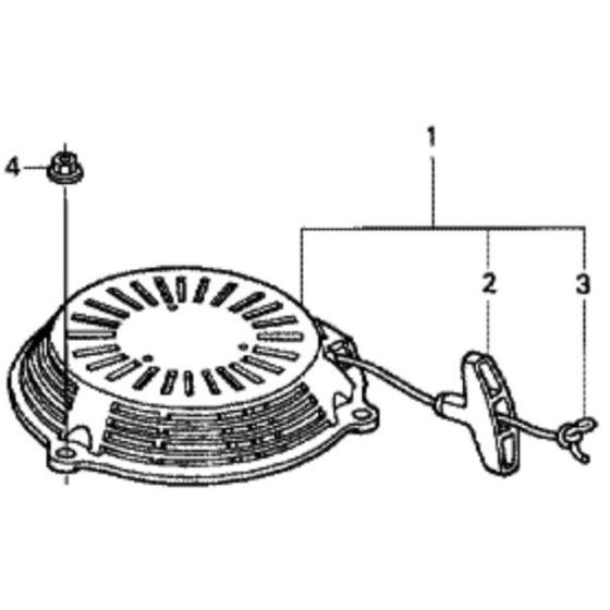 Recoil Starter for Honda HRX537C1 - HMEA Lawn Mower